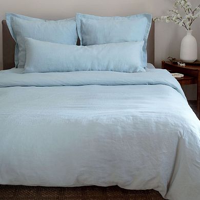 100% French Linen Flanged Euro Sham - 26" X 26"