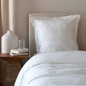 100% French Linen Flanged Euro Sham - 26" X 26"