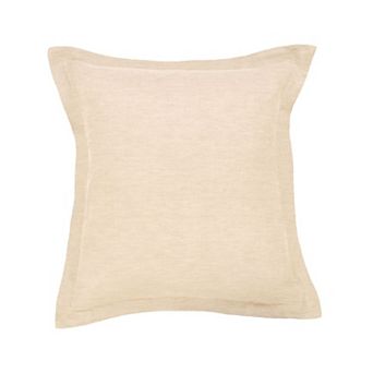 100% French Linen Flanged Euro Sham - 26" X 26"