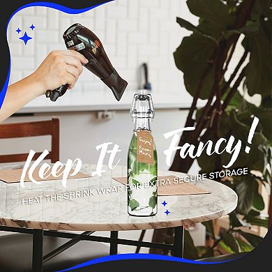 Nevlers 12 oz Round Swing Top Glass Bottle Set (Pack of 12)