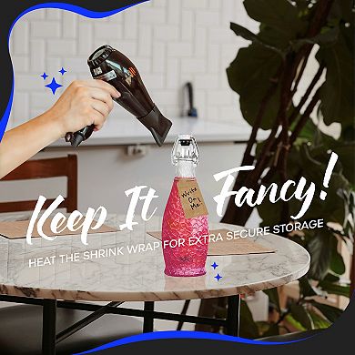 Nevlers 17 oz Textured Teardrop Swing Top Glass Bottle Set (Pack of 6)