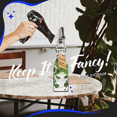 Nevlers 12oz Square Swing Top Glass Bottle Set (Pack of 12)