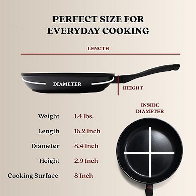 Alva Energy Nonstick Ceramic Frying Pan, 8"