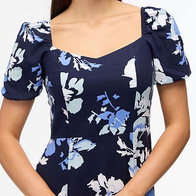 Women's Ellen Tracy Sweetheart Neckline Balloon Sleeve Flounce Dress