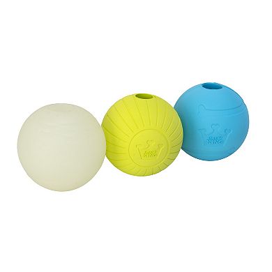 Chew King 3-in. Multi-Colored Fetch Ball Combo Medium Dog Toy 3-pk.