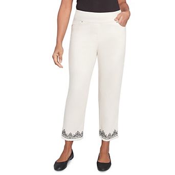 Alfred Dunner Women's Classic Cuffed Medallion Ankle Pants