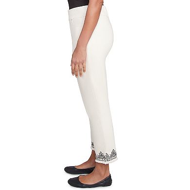 Alfred Dunner Petite Classic Cuffed Medallion Ankle Pants
