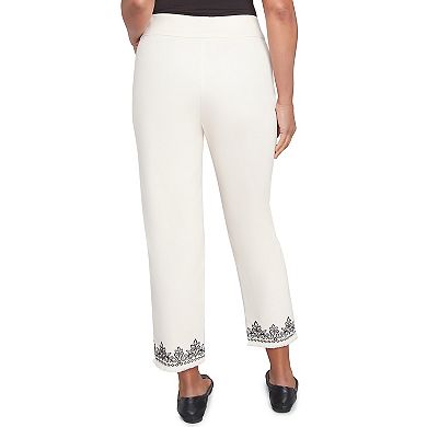 Alfred Dunner Petite Classic Cuffed Medallion Ankle Pants