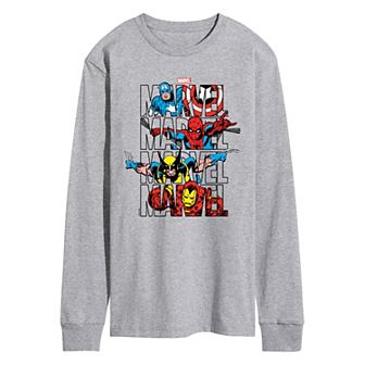 Men's Marvel Heroes Long Sleeve Graphic Tee