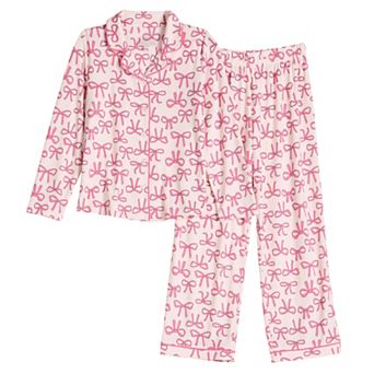 Girls 4-12 Cuddl Duds® Long Sleeve Pajama Top & Pajama Pants Set