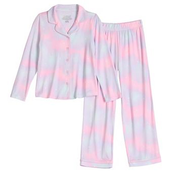 Girls 4-12 Cuddl Duds® Long Sleeve Pajama Top & Pajama Pants Set