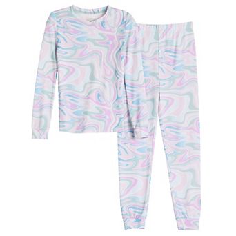 Girls 4-14 Cuddl Duds® Snug Fit Long Sleeve Pajama Top & Pajama Pants Set