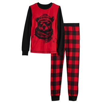 Boys 6-14 Cuddl Duds® Snug Fit Long Sleeve Pajama Top & Pajama Bottoms Set