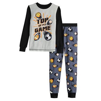 Boys 6-14 Cuddl Duds® Snug Fit Long Sleeve Pajama Top & Pajama Bottoms Set