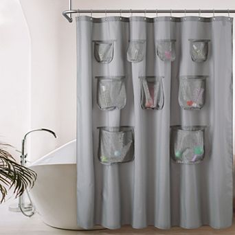 Awesome Home Mesh Pocket Shower Curtain