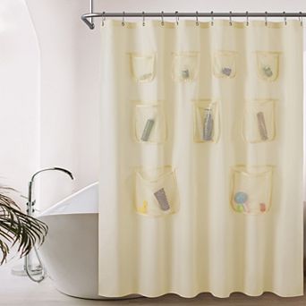 Awesome Home Mesh Pocket Shower Curtain