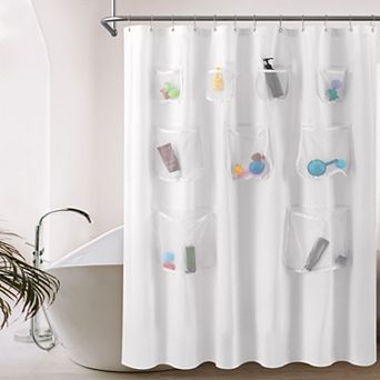 Awesome Home Mesh Pocket Shower Curtain