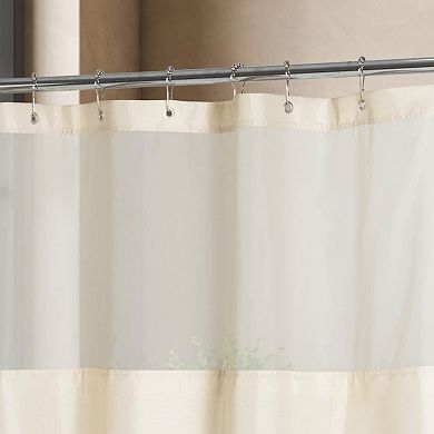 Awesome Home Linen Texture Shower Curtain with Snap-in Liner & 12 Hooks Included