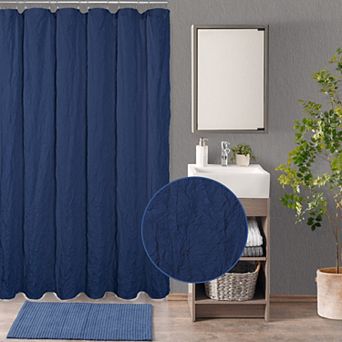 Awesome Home Solid Texture Shower Curtain