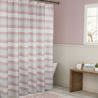 Awesome Home Beach Stripe Shower Curtain