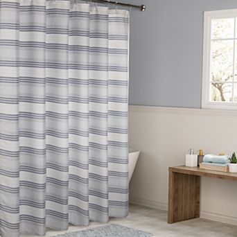 Awesome Home Beach Stripe Shower Curtain