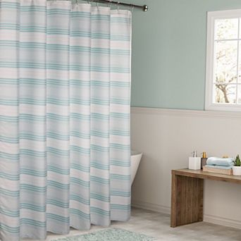 Awesome Home Beach Stripe Shower Curtain