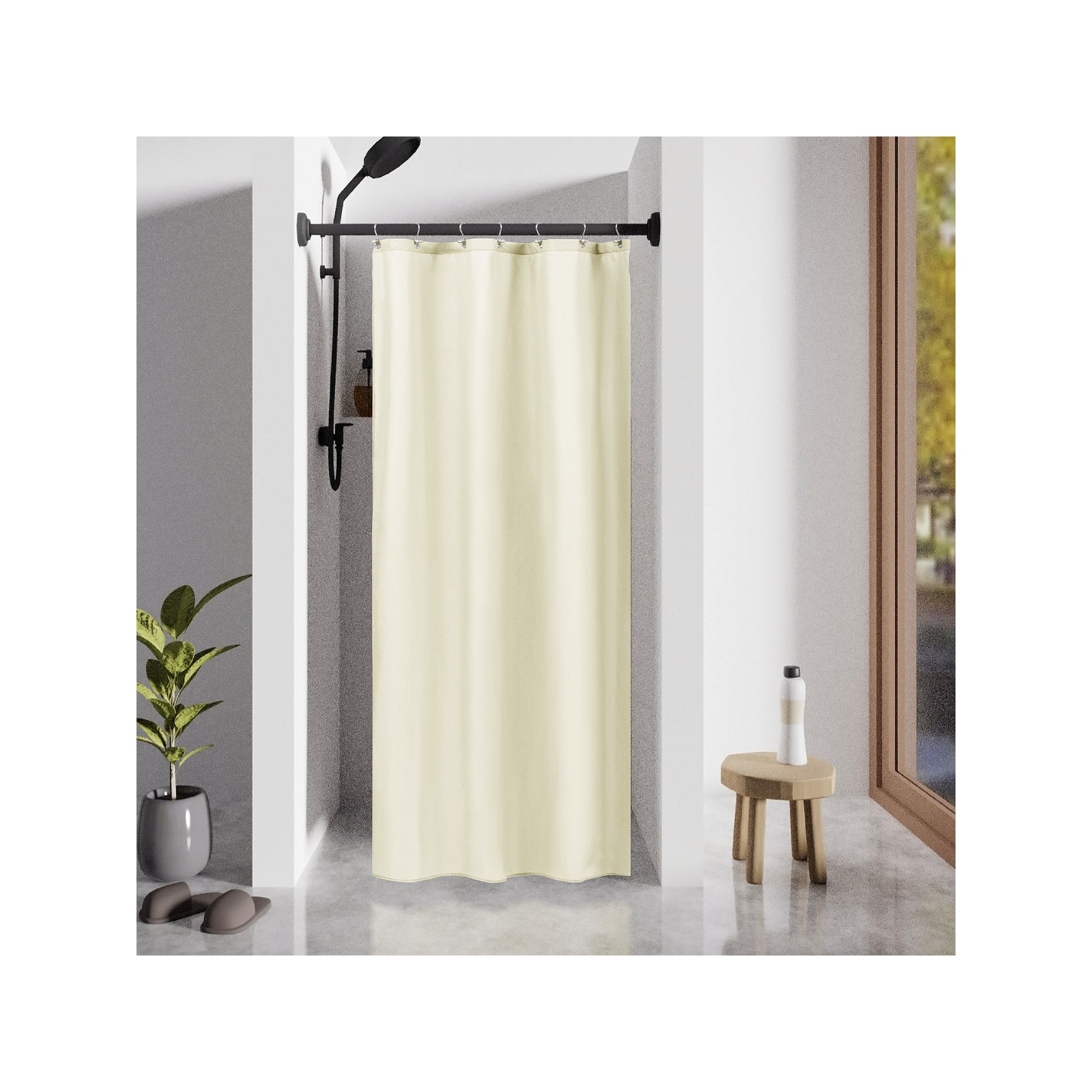 Awesome Home Water Repellent Shower Curtain, Size: 36X72, Brown