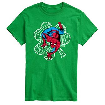 Men's Marvel Spider-Man Shamrock Web Graphic Tee