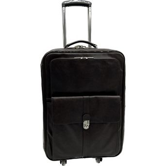 AmeriLeather Chestnut Leather Carry-on Pullman Spinner Luggage