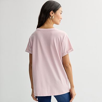 Women's Abstract Flowers Graphic Tee