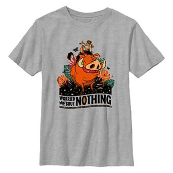 Disney's The Lion King Timon And Pumbaa Worried 'Bout Nothing Boys 8-20 Graphic Tee