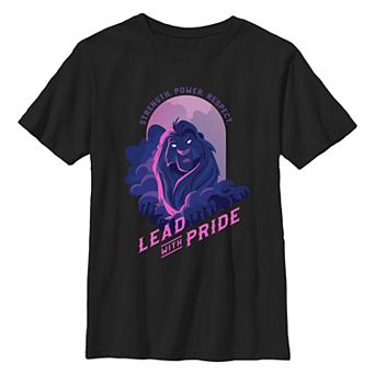 Disney's The Lion King Mufasa Strength, Power, Respect Lead With Pride Boys 6-20 Graphic Tee