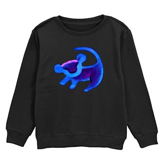 Disney's The Lion King Simba Neon Paint Sketch Boys 8-20 Fleece Sweatshirt