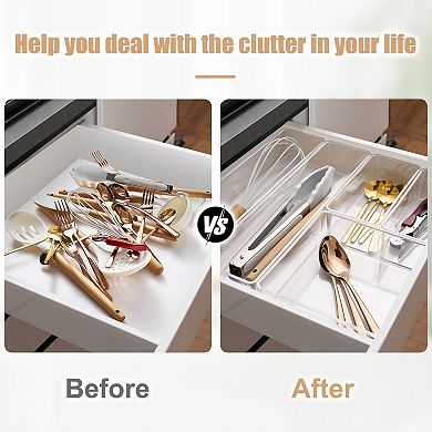 Sorbus 5-Piece Kitchen Drawer Organizer Set - Great for storing Utensils, Silverware, and More
