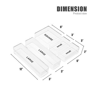 Sorbus 5-Piece Kitchen Drawer Organizer Set - Great for storing Utensils, Silverware, and More