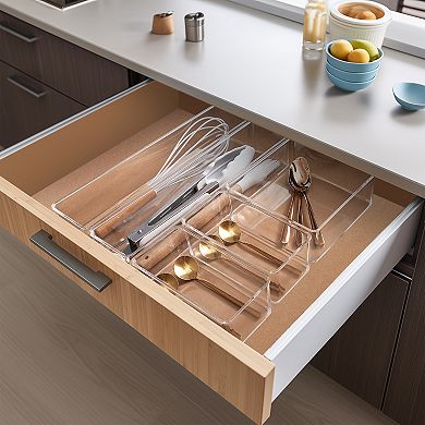 Sorbus 5-Piece Kitchen Drawer Organizer Set - Great for storing Utensils, Silverware, and More