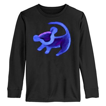 Disney's The Lion King Simba Neon Paint Sketch Boys 8-20 Long Sleeve Graphic Tee