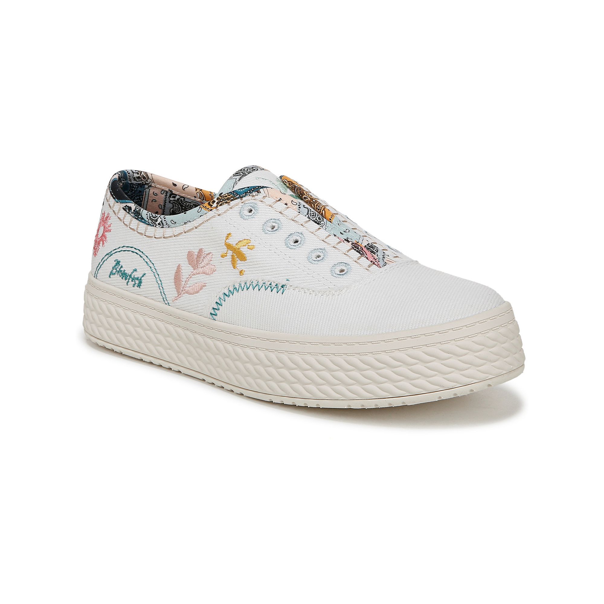 Blowfish Malibu Super Sweet Womens Slip-On Sneakers, Size: 6, White Twill