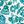 Teal Blue Flower Vine