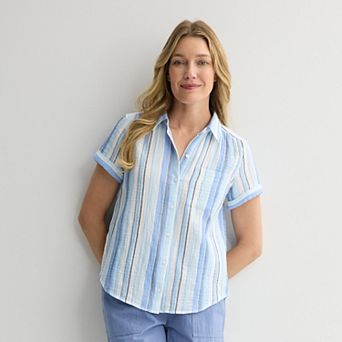 Women's Croft & Barrow® Casual Camp Shirt