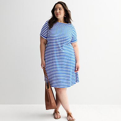 Plus Size Croft & Barrow® Buttoned Shoulder Dress