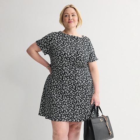 Женские платья Croft & Barrow Plus Size Croft & Barrow® Buttoned Shoulder Dress