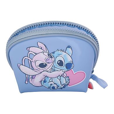 Disney Stitch & Angel Dome Heart Cosmetic Bag