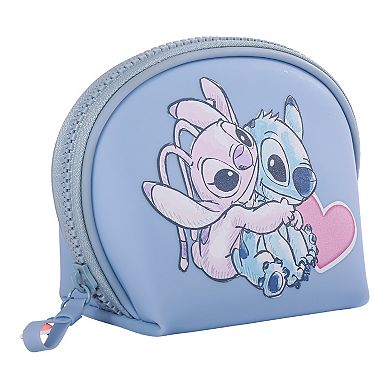 Disney Stitch & Angel Dome Heart Cosmetic Bag
