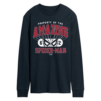 Men's Marvel Spider-Man Est. 62 Varsity Long Sleeve Graphic Tee