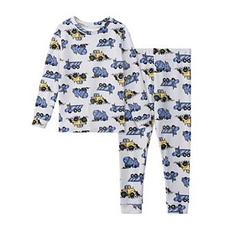 Toddler Cuddl Duds® Snug Fit Long Sleeve Pajama Top & Pajama Bottoms Truck Print Set