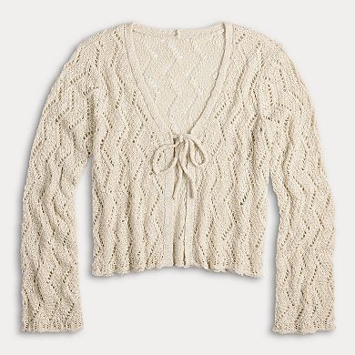 Petite LC Lauren Conrad Scallop Hem Cardigan