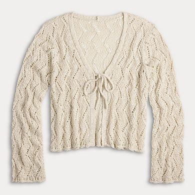 Petite LC Lauren Conrad Scallop Hem Cardigan