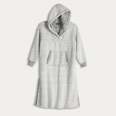 Women's Simply Vera Vera Wang Sherpa Long Sleeve Hooded Lounger