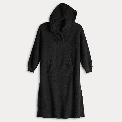 Women's Simply Vera Vera Wang Sherpa Long Sleeve Hooded Lounger